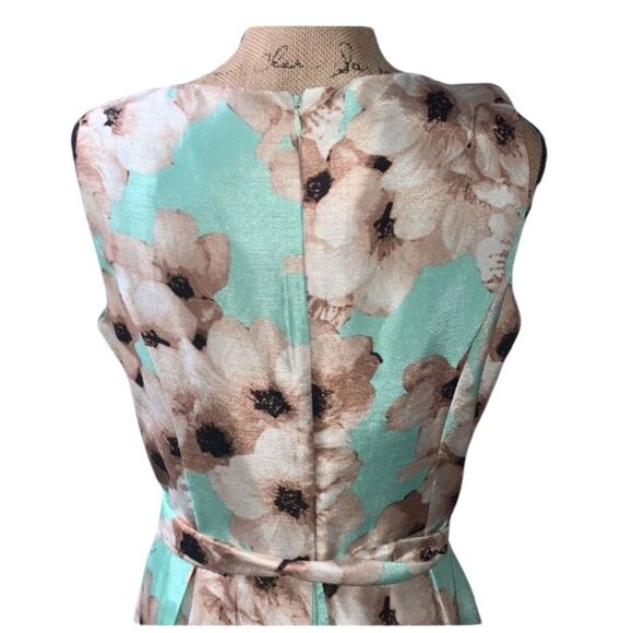 New Jessica Howard Floral, Sleeveless, Pleated A-Line Dress size 12 - Picture 6 of 13